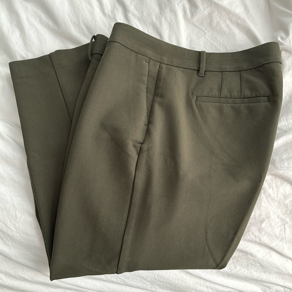 Ann Taylor Olive green Kate crop